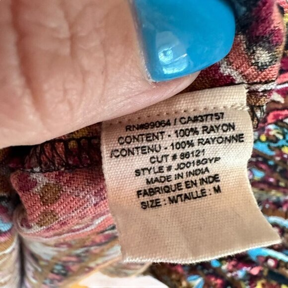 Billabong Gypsy Sol Dress Multiprint Boho Hippie 70's Edgy Size M - Picture 10 of 12